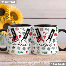 Load image into Gallery viewer, Personalized You &amp; Me Accent Mug Custom Names Gift for Couple
