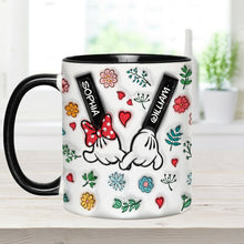 Load image into Gallery viewer, Personalized You &amp; Me Accent Mug Custom Names Gift for Couple
