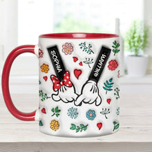 Load image into Gallery viewer, Personalized You &amp; Me Accent Mug Custom Names Gift for Couple
