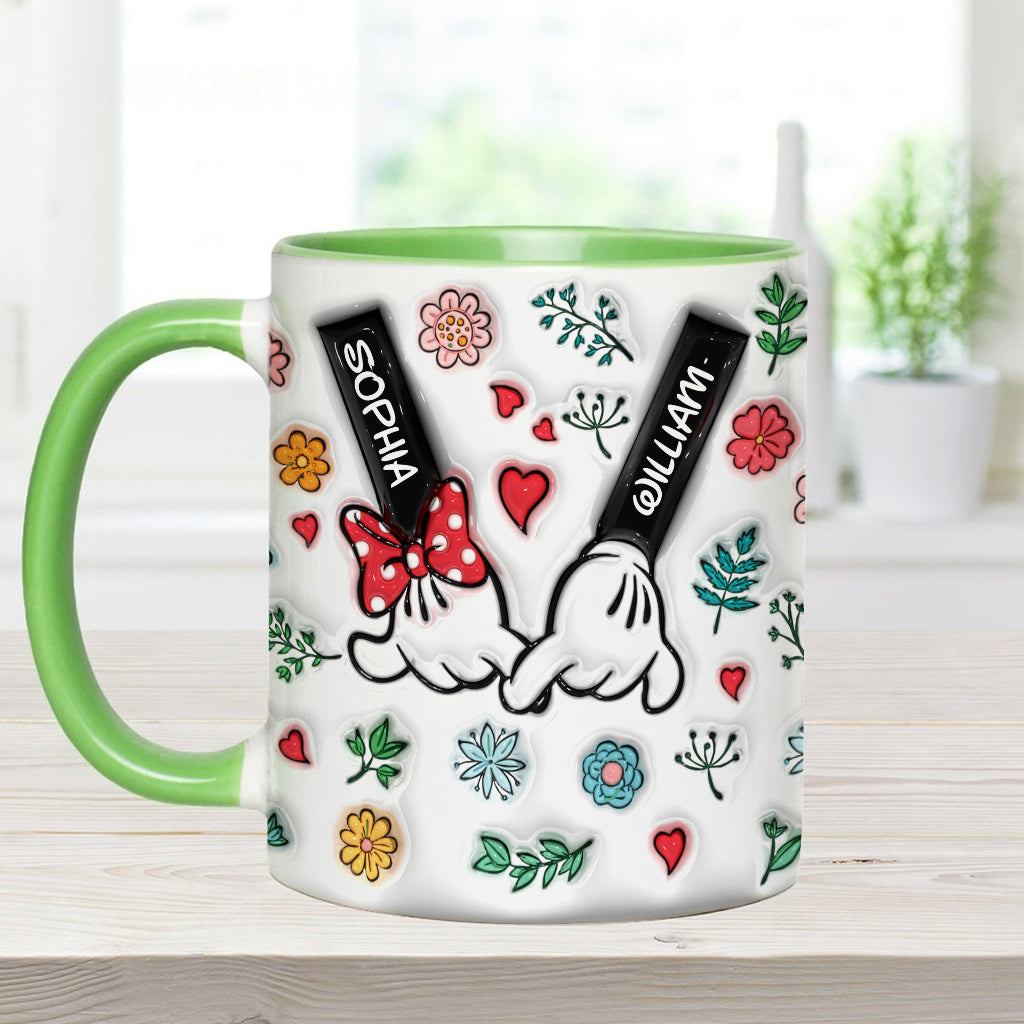 Personalized You & Me Accent Mug Custom Names Gift for Couple