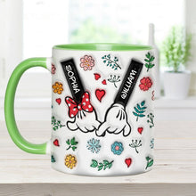 Load image into Gallery viewer, Personalized You &amp; Me Accent Mug Custom Names Gift for Couple
