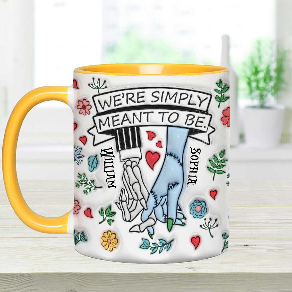 Personalized Accent Mug Customized Couple Gift Meant to Be