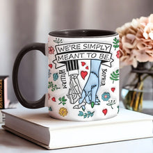 Load image into Gallery viewer, Personalized Accent Mug Customized Couple Gift Meant to Be
