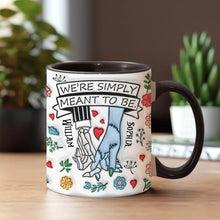 Load image into Gallery viewer, Personalized Accent Mug Customized Couple Gift Meant to Be
