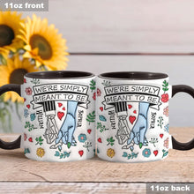 Load image into Gallery viewer, Personalized Accent Mug Customized Couple Gift Meant to Be

