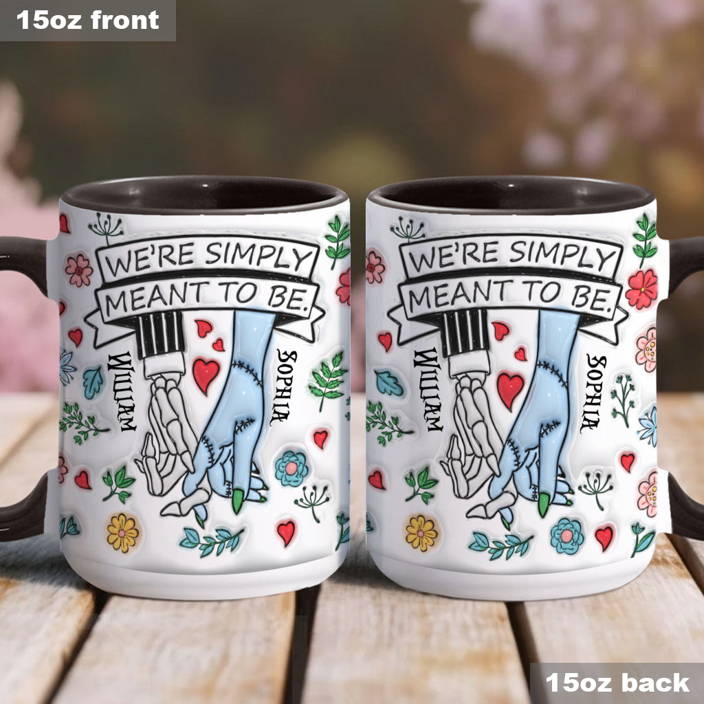 Personalized Accent Mug Customized Couple Gift Meant to Be