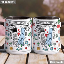 Load image into Gallery viewer, Personalized Accent Mug Customized Couple Gift Meant to Be
