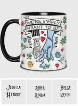 Load image into Gallery viewer, Personalized Accent Mug Customized Couple Gift Meant to Be
