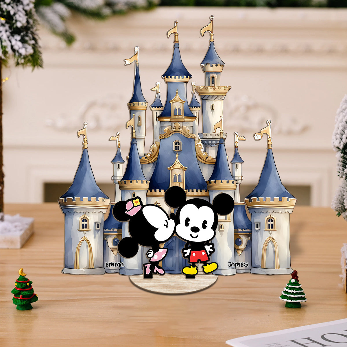 Personalized 2 Layered Freestanding Mouse Gift for Couples | GradoCreations