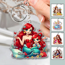 Load image into Gallery viewer, Personalized Mom &amp; Daughter Keychain Custom Name Gift for Mother's Day
