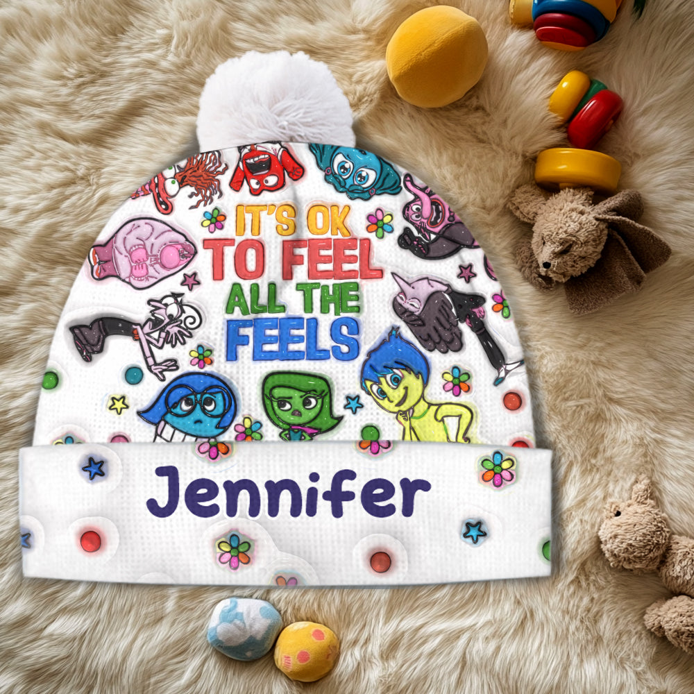 Personalized Beanie Hat Custom Name Gift for Kids & Teens