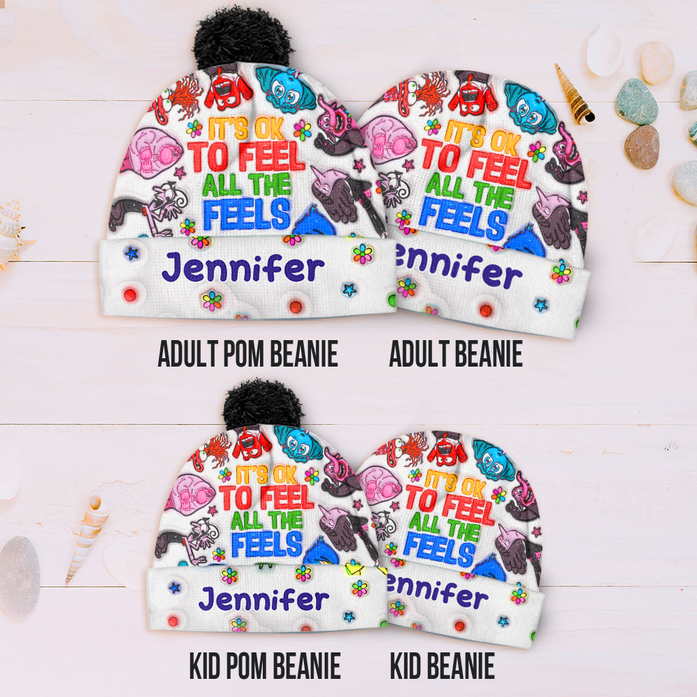 Personalized Beanie Hat Custom Name Gift for Kids & Teens