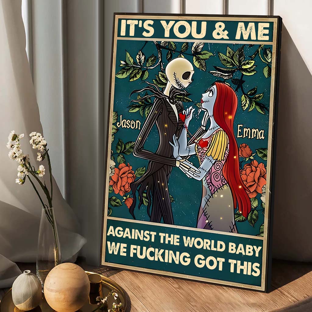 Personalized Nightmare Canvas Print Custom Name Gift for Couples