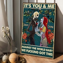 Load image into Gallery viewer, Personalized Nightmare Canvas Print Custom Name Gift for Couples

