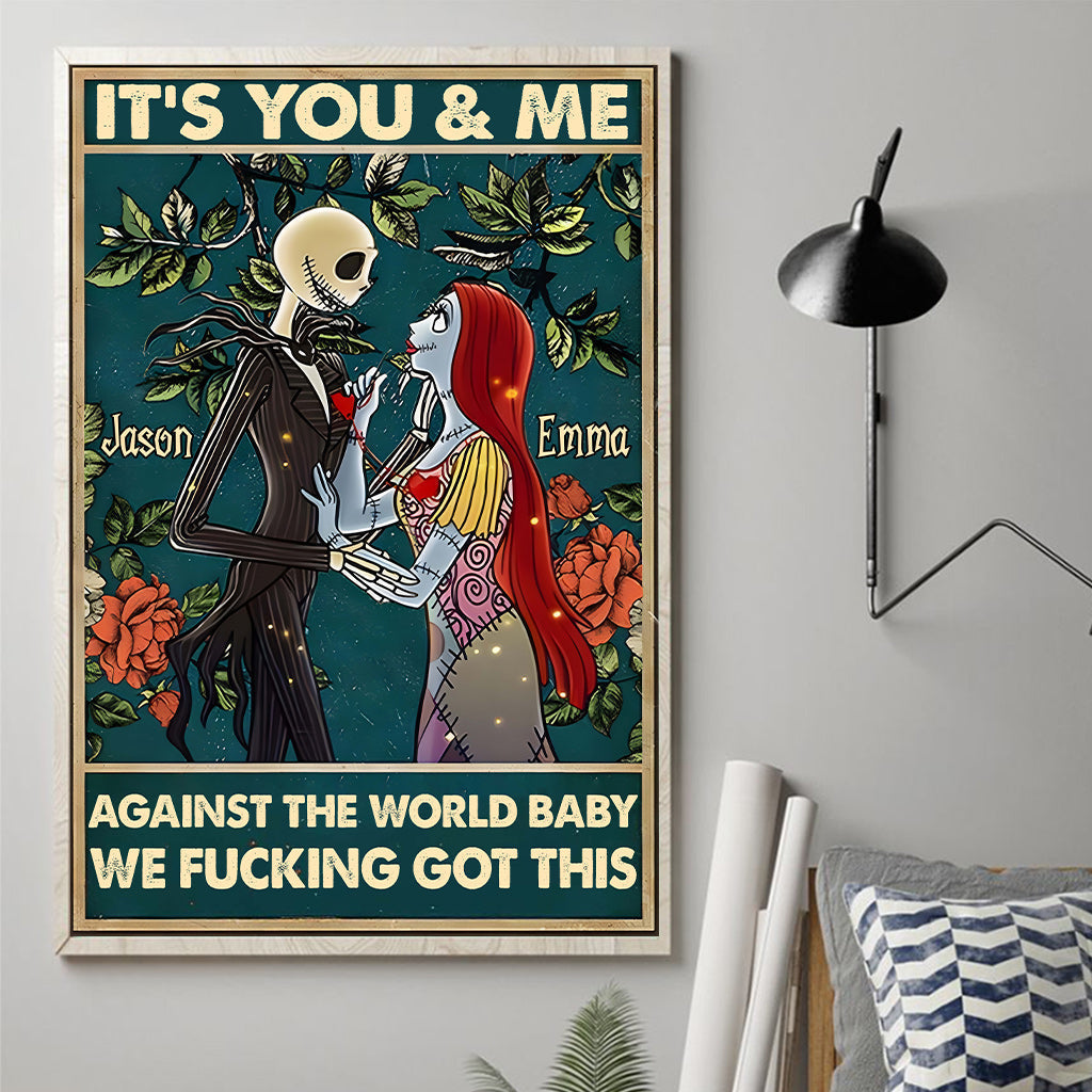 Personalized Nightmare Canvas Print Custom Name Gift for Couples