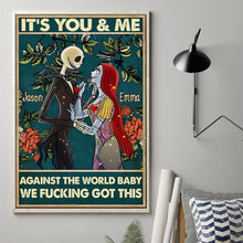 Load image into Gallery viewer, Personalized Nightmare Canvas Print Custom Name Gift for Couples
