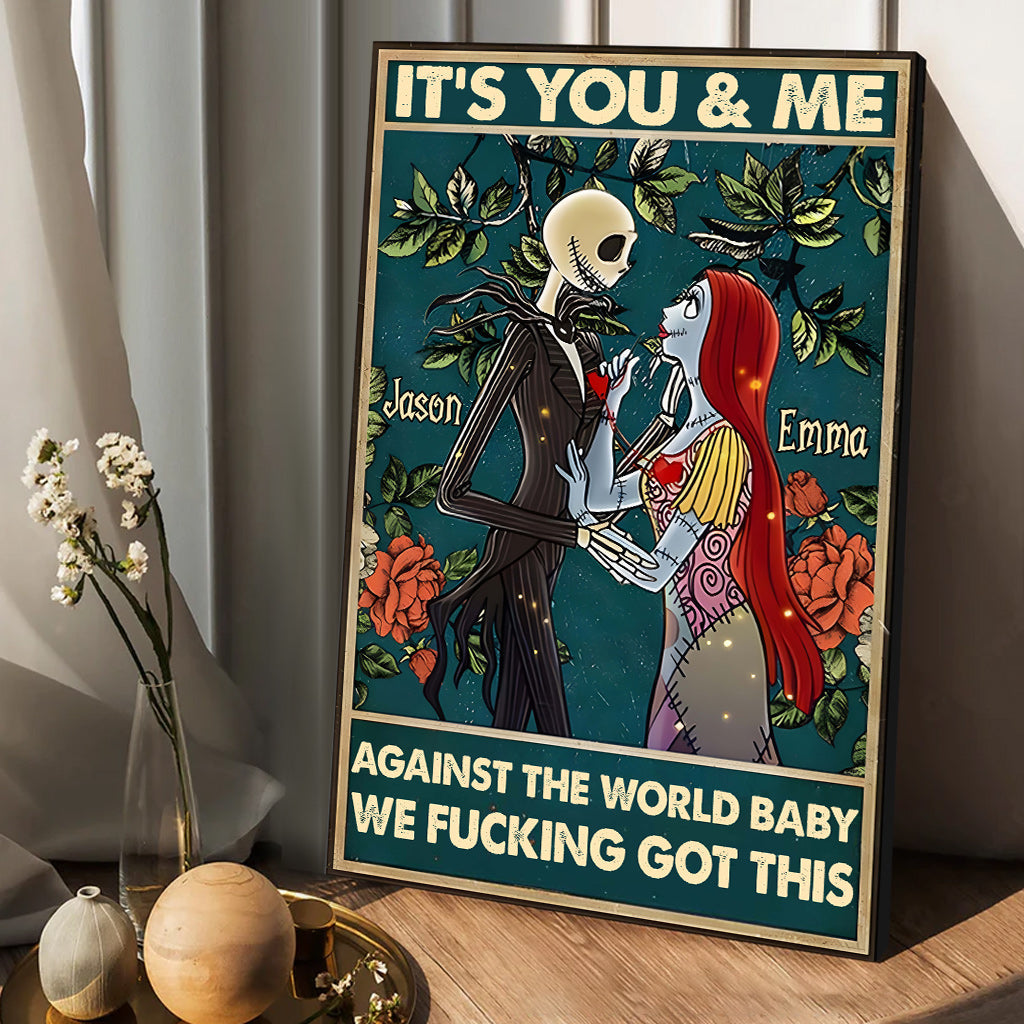 Personalized Nightmare Canvas Print Custom Name Gift for Couples