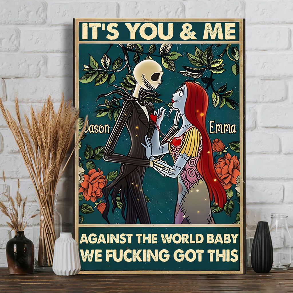 Personalized Nightmare Canvas Print Custom Name Gift for Couples