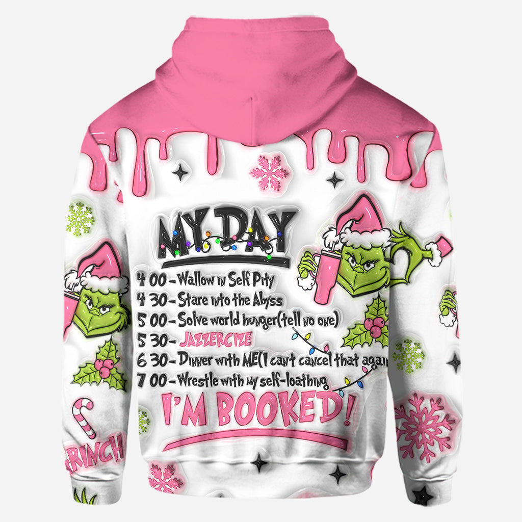 Personalized Christmas Grinch Hoodie and Leggings Set Gift