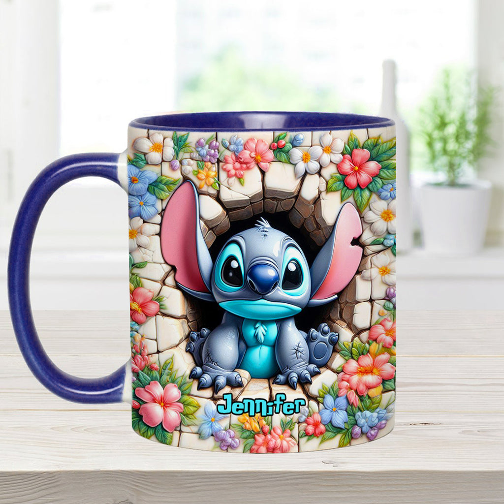 Personalized Ohana Accent Mug with Custom Name Gift Idea