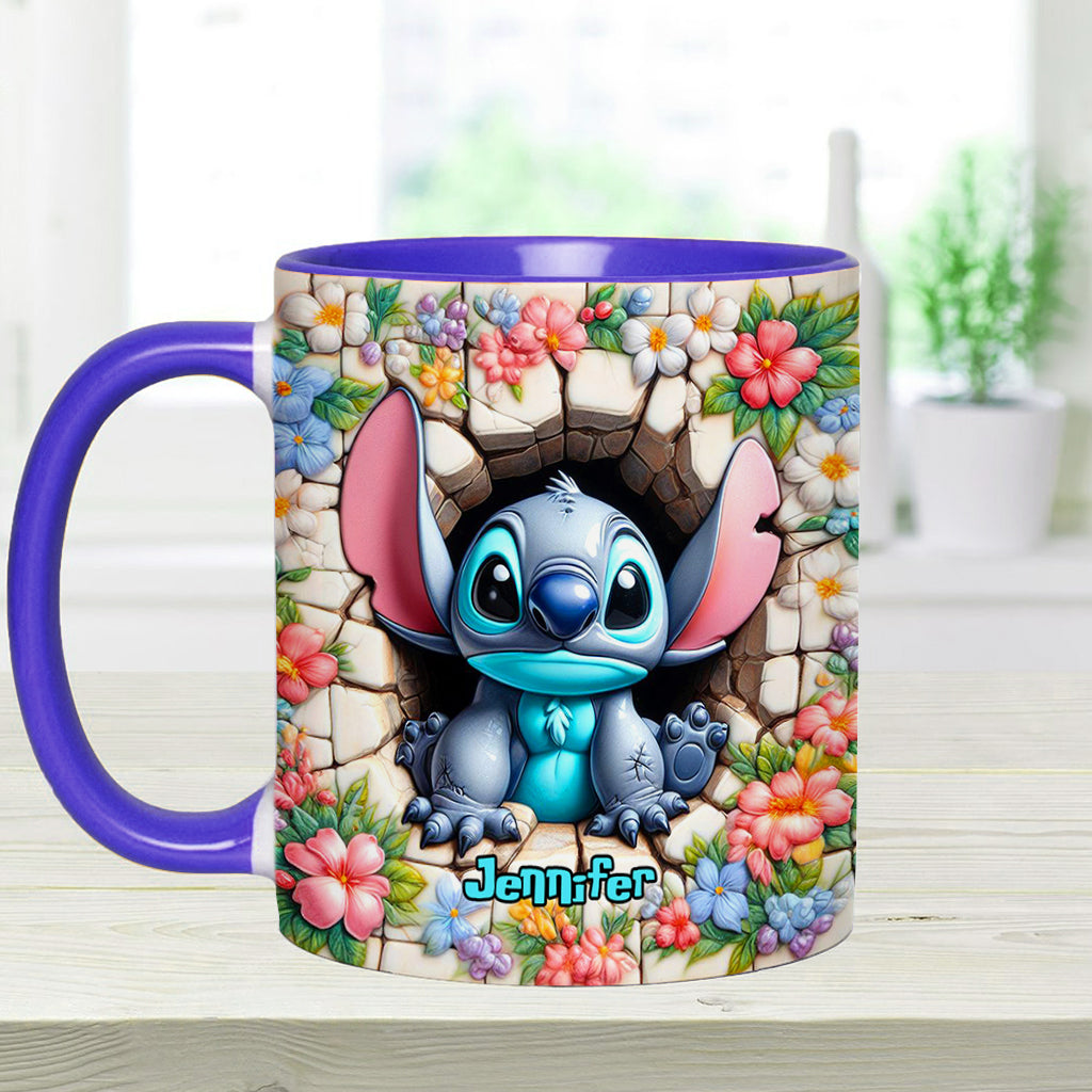 Personalized Ohana Accent Mug with Custom Name Gift Idea
