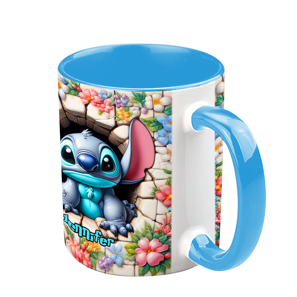 Personalized Ohana Accent Mug with Custom Name Gift Idea