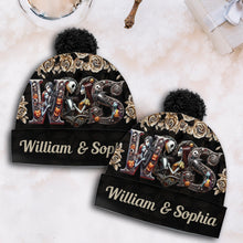 Load image into Gallery viewer, Personalized Nightmare Before Christmas Beanie Hat for Couples Gift
