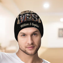 Load image into Gallery viewer, Personalized Nightmare Before Christmas Beanie Hat for Couples Gift
