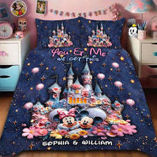 Load image into Gallery viewer, Personalized Kids Mouse Quilt Set with Name Custom Design Bedspread
