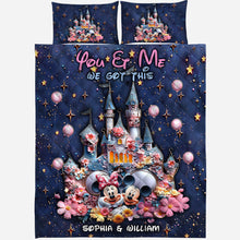 Load image into Gallery viewer, Personalized Kids Mouse Quilt Set with Name Custom Design Bedspread
