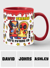 Load image into Gallery viewer, Personalized Accent Mug Best Friends Custom Name Gift
