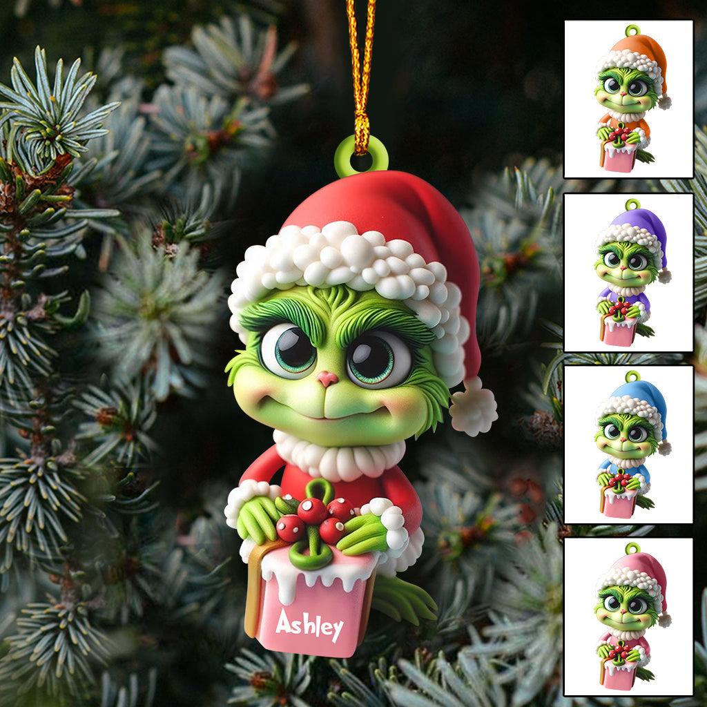 Merry Grinchmas Personalized Custom Shaped Ornament for Christmas