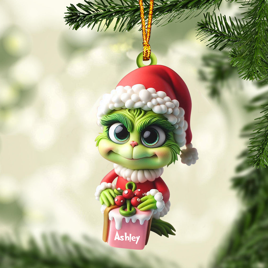 Merry Grinchmas Personalized Custom Shaped Ornament for Christmas