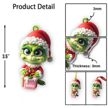 Load image into Gallery viewer, Merry Grinchmas Personalized Custom Shaped Ornament for Christmas
