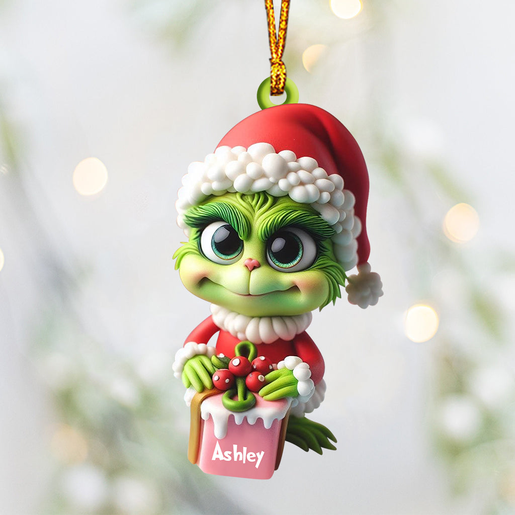 Merry Grinchmas Personalized Custom Shaped Ornament for Christmas