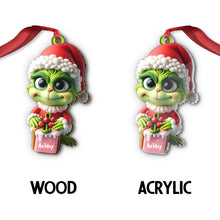 Load image into Gallery viewer, Merry Grinchmas Personalized Custom Shaped Ornament for Christmas
