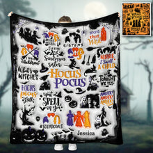 Load image into Gallery viewer, Personalized Hocus Pocus Blanket Custom Name Gift for Witch Lovers
