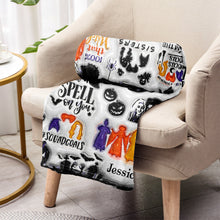 Load image into Gallery viewer, Personalized Hocus Pocus Blanket Custom Name Gift for Witch Lovers
