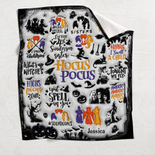 Load image into Gallery viewer, Personalized Hocus Pocus Blanket Custom Name Gift for Witch Lovers
