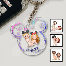 Load image into Gallery viewer, Personalized Transparent Mouse Ears Keychain Custom Gift
