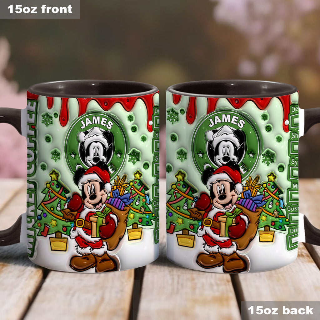 Personalized Christmas Mouse Accent Mug Custom Name Gift