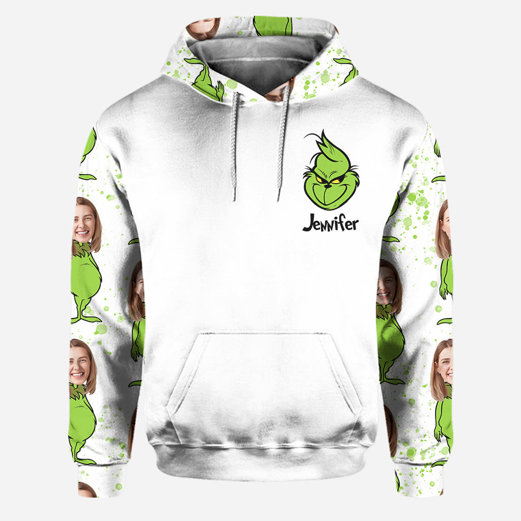 Personalized Grinch Hoodie & Leggings Set Custom Name Gift for Christmas