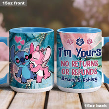 Load image into Gallery viewer, Personalized Ohana Accent Mug Custom Name Gift for Couples
