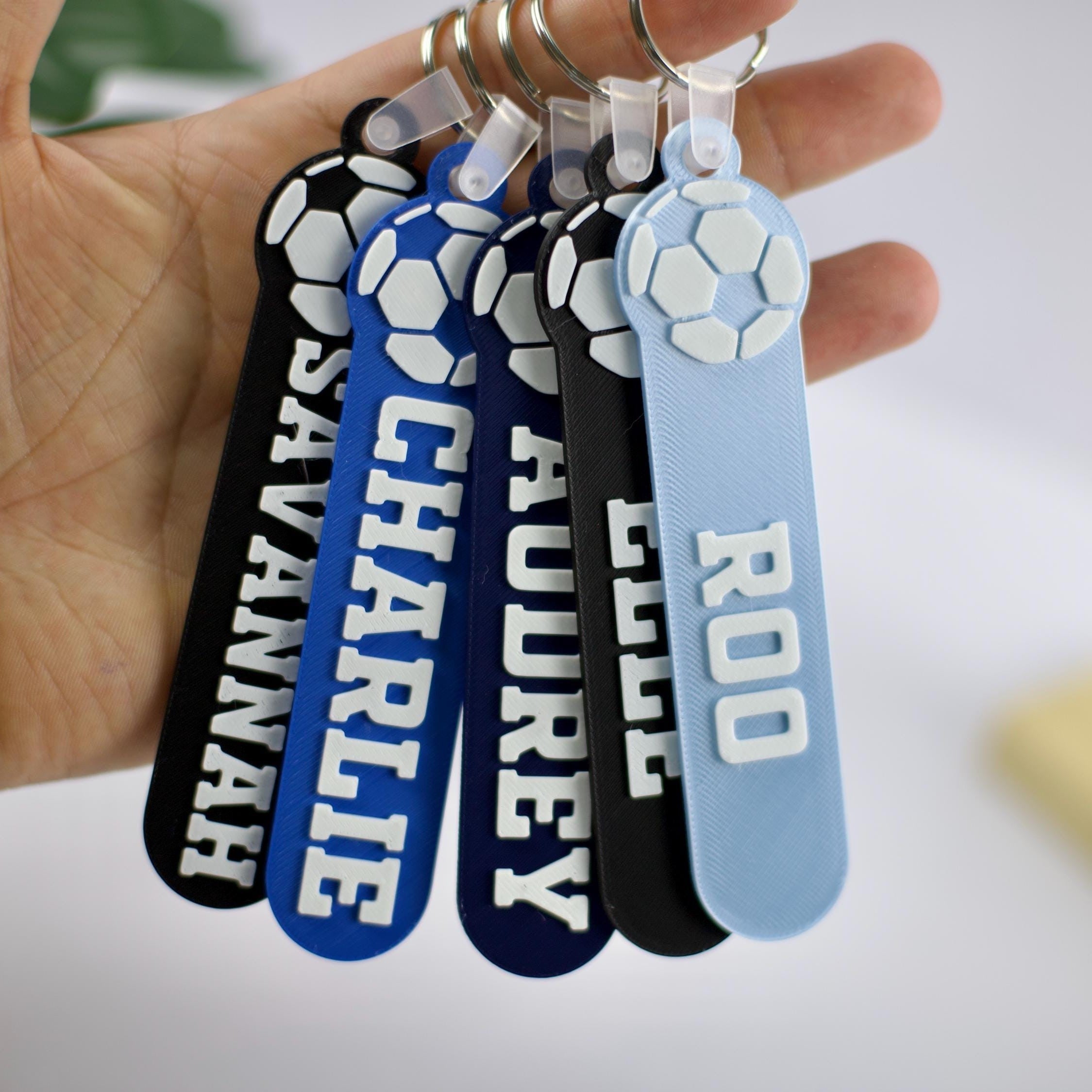Personalized Soccer Bag Tag Keychain Custom Name Gift for Players