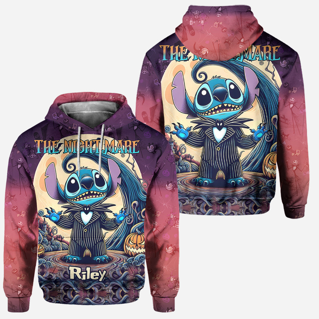 Personalized Nightmare Ohana Hoodie and Leggings Set for Halloween Gift
