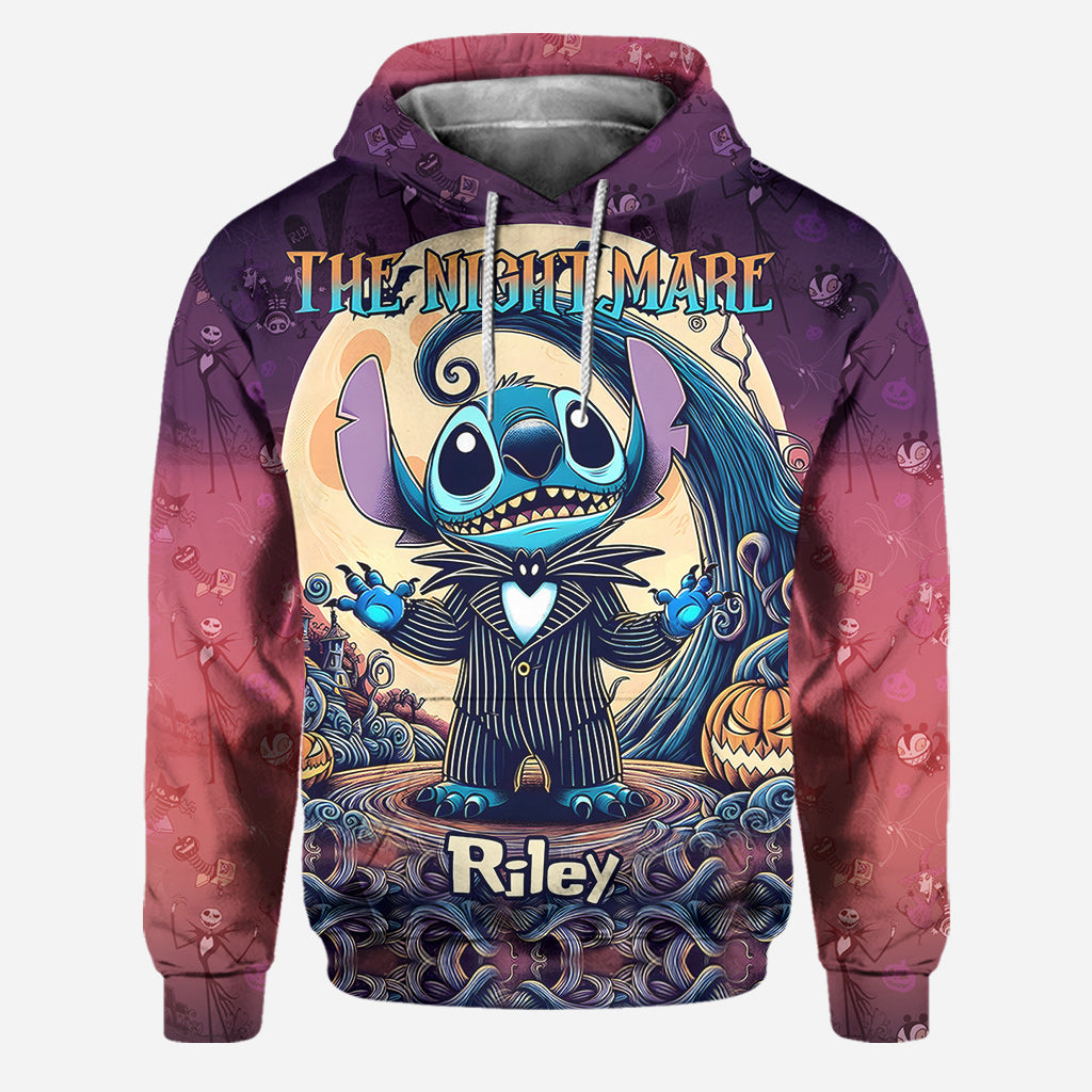 Personalized Nightmare Ohana Hoodie and Leggings Set for Halloween Gift