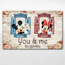 Load image into Gallery viewer, Personalized You &amp; Me Mouse Poster Custom Name Gift for Couples
