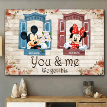 Load image into Gallery viewer, Personalized You &amp; Me Mouse Poster Custom Name Gift for Couples
