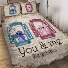 Load image into Gallery viewer, Personalized Quilt Set Custom Names You &amp; Me Gift for Couples

