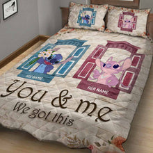 Load image into Gallery viewer, Personalized Quilt Set Custom Names You &amp; Me Gift for Couples
